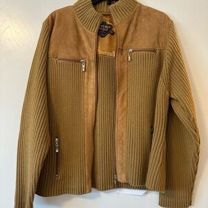 Women's Tan Bomber Jacket